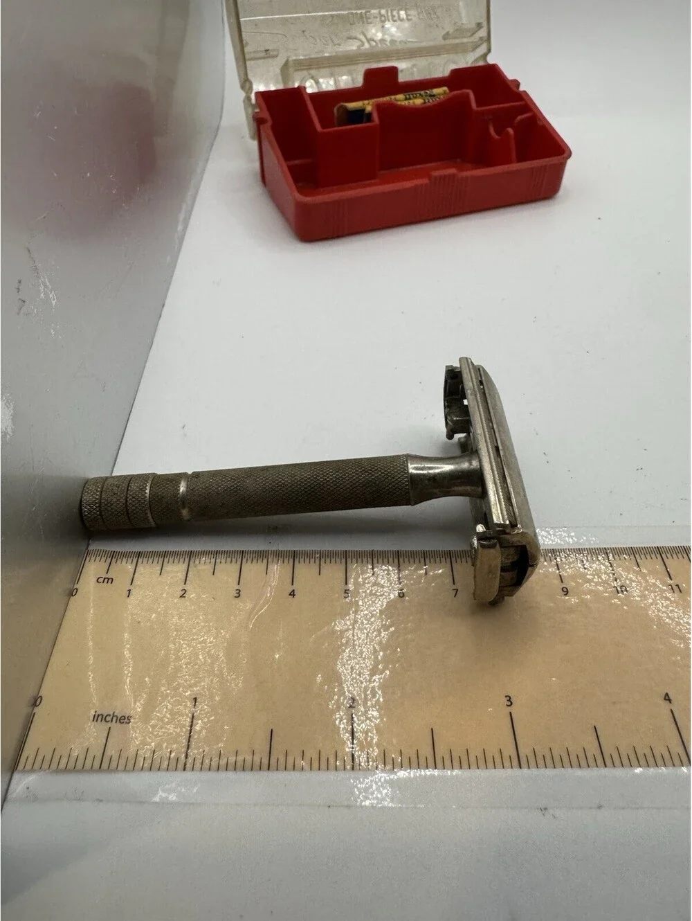 Vintage Gillette Super Speed Safety Razor in Original Plastic Case w/ Blades